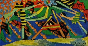 Baigneuses au ballon 4 1928 Cubism Oil Paintings